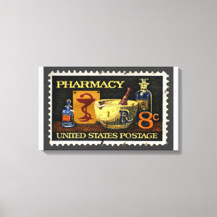 Farmaceutische Stempel met Bowl van Hygeia Canvas Afdruk