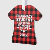 Farmaceutische studie Geen leven geld slaap rood g Ornament (voorkant)