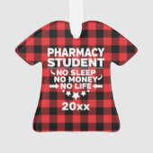 Farmaceutische studie Geen leven geld slaap rood g Ornament (achterkant)