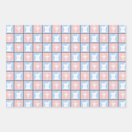 Farmaceutische symbool | Farmaceutische farmacie T Inpakpapier Vel (Voorkant 2)