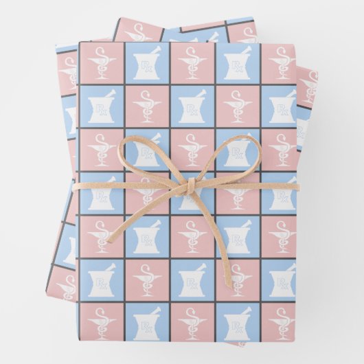 Farmaceutische symbool | Farmaceutische farmacie T Inpakpapier Vel (In situ)