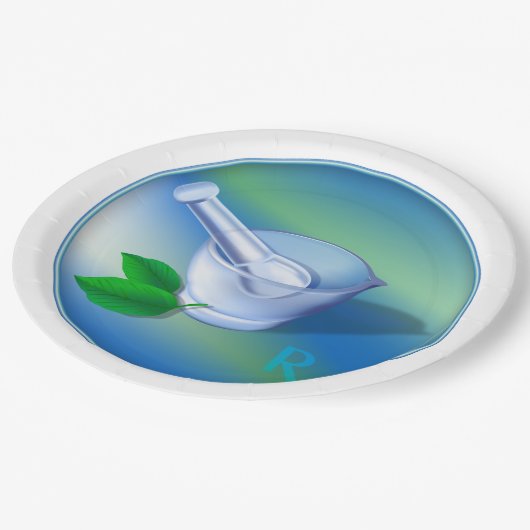 Farmaceutische symbool papieren bordje (Gekanteld)