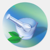 Farmaceutische symbool ronde sticker (Voorkant)