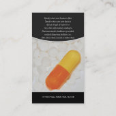 Farmaceutische tabletten medische arts visitekaartje (Achterkant)