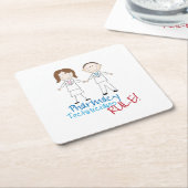 Farmaceutische technici kartonnen onderzetters (Schuin)