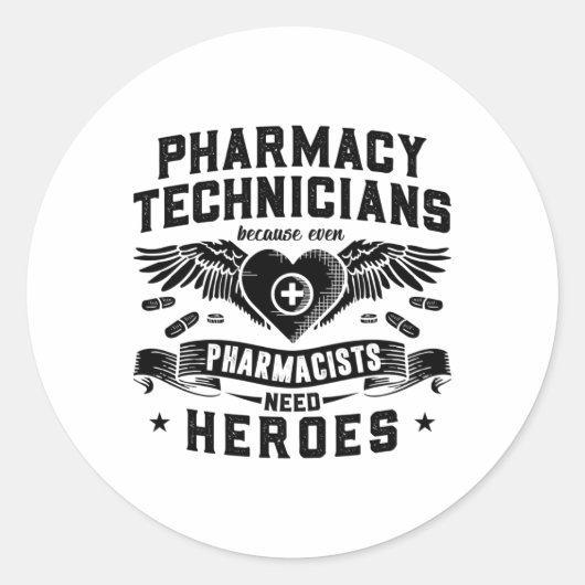 Farmaceutische technici Technicus Tech Ronde Sticker (Voorkant)