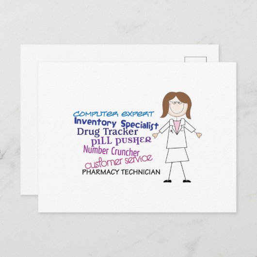 Farmaceutische technicus briefkaart (Voorkant / Achterkant)