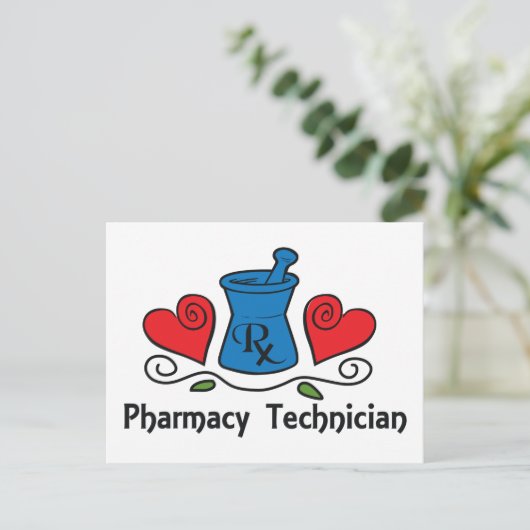 Farmaceutische technicus briefkaart (Staand voorkant)