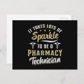 Farmaceutische technicus die veel gesmolten cadeau briefkaart (Voorkant / Achterkant)