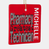Farmaceutische technicus Extraordinaire CUSTOM Keramisch Ornament (Rechts)