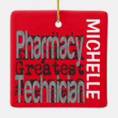 Farmaceutische technicus Extraordinaire CUSTOM Keramisch Ornament (Achterkant)