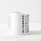 Farmaceutische technicus Geneesmiddel op technisch Koffiemok (Voorkant links)