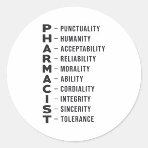 Farmaceutische technicus Geneesmiddel op technisch Ronde Sticker