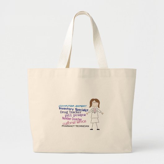 Farmaceutische technicus grote tote bag (Voorkant)