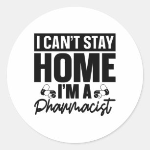 Farmaceutische technicus Ik kan geen huisapotheker Ronde Sticker