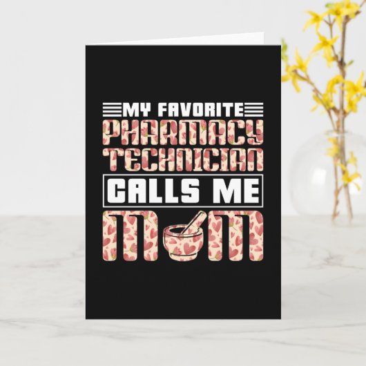 Farmaceutische technicus Mijn favoriet roept me ma Kaart (Gele Bloem)