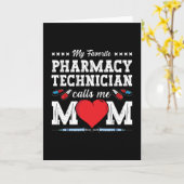 Farmaceutische technicus noemt me mam Tech Pharmac Kaart (Gele Bloem)