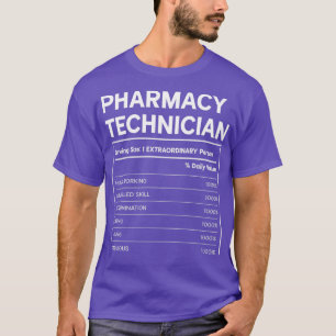 Farmaceutische technicus Nutrition Facts Design T-shirt