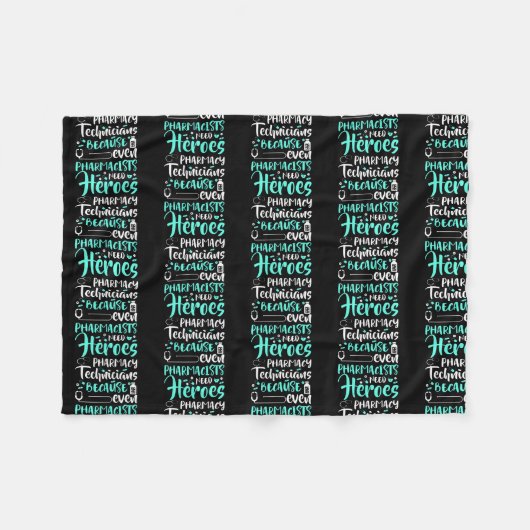 Farmaceutische technicus omdat apotheker fleece deken (Voorkant (Horizontaal))