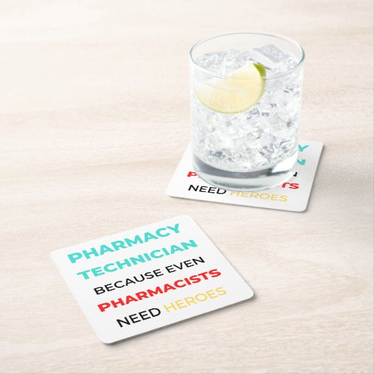 Farmaceutische technicus omdat zelfs apothekers 2 kartonnen onderzetters (Insitu)