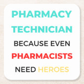 Farmaceutische technicus omdat zelfs apothekers 2 kartonnen onderzetters (Voorkant)