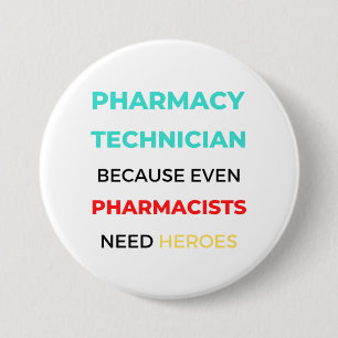 Farmaceutische technicus omdat zelfs apothekers 2 ronde button 7,6 cm