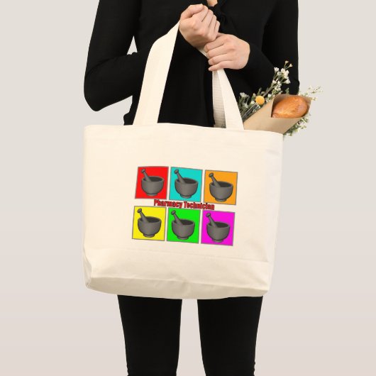 Farmaceutische technicus Popart Gifts Grote Tote Bag (Voorkant (product))
