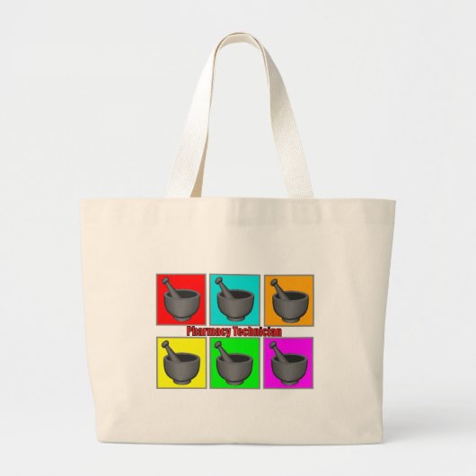 Farmaceutische technicus Popart Gifts Grote Tote Bag (Voorkant)