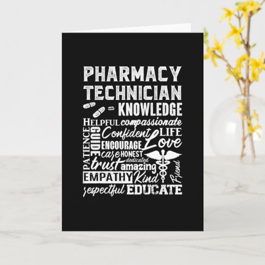 Farmaceutische technicus Quote Medicinal Kaart (Gele Bloem)