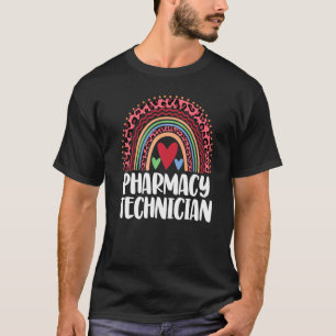 Farmaceutische technicus Rainbow Mannen Leopard Ra T-shirt