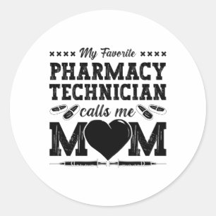 Farmaceutische technicus roept me op tot mamaapapo ronde sticker