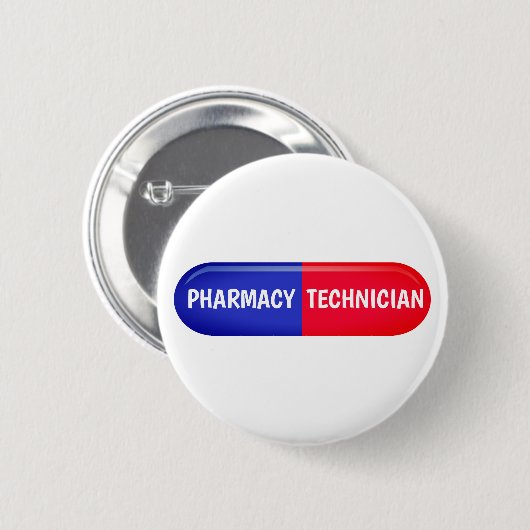 Farmaceutische technicus ronde button 5,7 cm (Voorkant /achterkant)