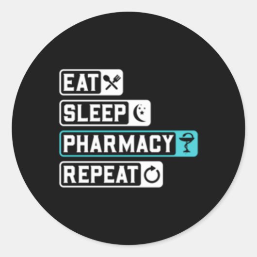 Farmaceutische technicus ronde sticker (Voorkant)
