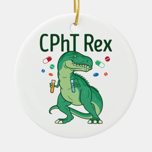Farmaceutische technicus Tech CPhT Rex Keramisch Ornament (Voorkant)
