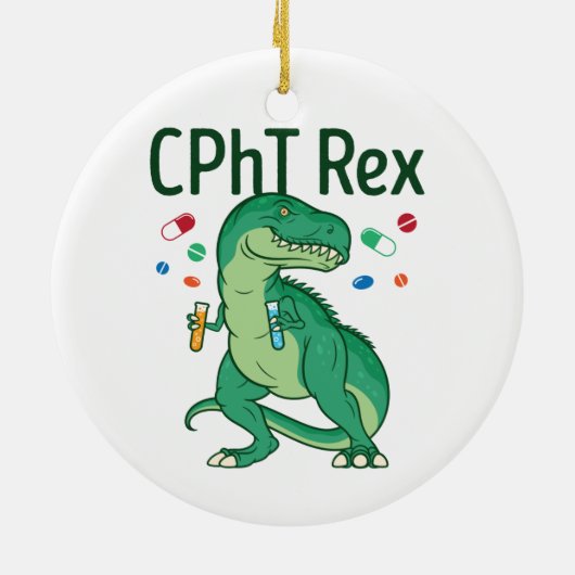 Farmaceutische technicus Tech CPhT Rex Keramisch Ornament (Achterkant)