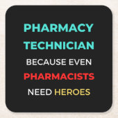 Farmaceutische technicus, zelfs apothekers kartonnen onderzetters (Voorkant)