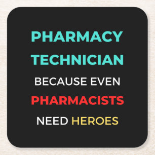 Farmaceutische technicus, zelfs apothekers kartonnen onderzetters