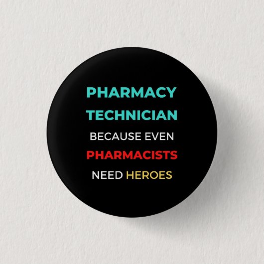 Farmaceutische technicus, zelfs apothekers ronde button 3,2 cm (Voorkant)