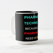 Farmaceutische technicus, zelfs apothekers tweekleurige koffiemok (Voorkant links)