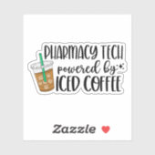 Farmaceutische technologie met Iced koffie Sticker (Vel)