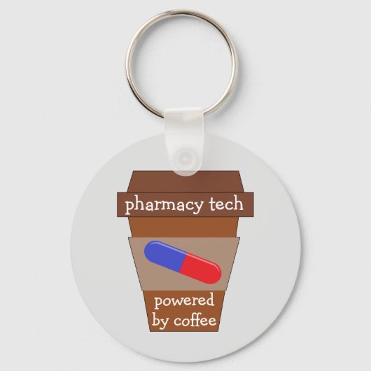 Farmaceutische technologie met koffie sleutelhanger (Voorkant)