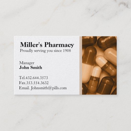 Farmaceutische Visitekaartje (Voorkant)