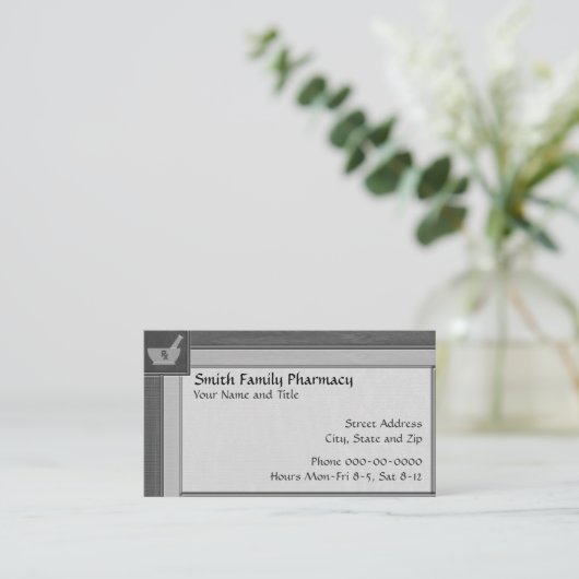 Farmaceutische Visitekaartje (Staand voorkant)