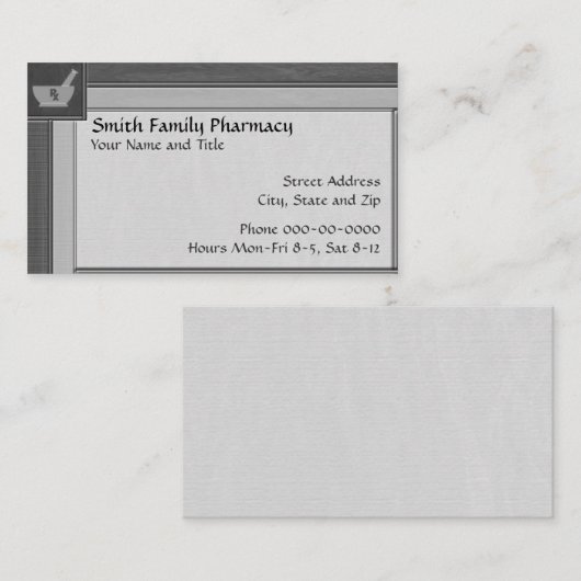 Farmaceutische Visitekaartje (Voorkant / Achterkant)