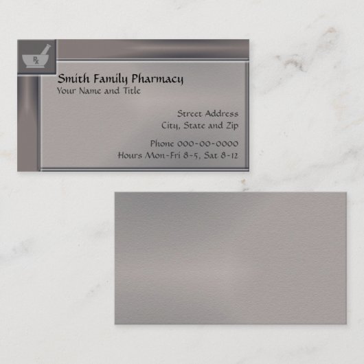Farmaceutische Visitekaartje (Voorkant / Achterkant)