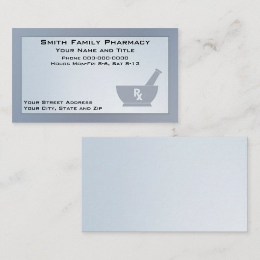 Farmaceutische Visitekaartje (Voorkant / Achterkant)