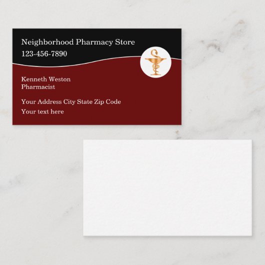 Farmaceutische Visitekaartjes (Voorkant / Achterkant)