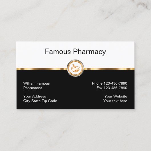 Farmaceutische Visitekaartjes van de klasse (Voorkant)