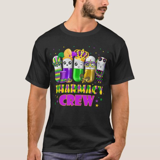 Farmaceutische vorm Capsule Pharmacy Mardi Gras NO T-shirt (Voorkant)