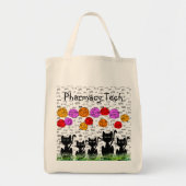 Farmaceutische vorm met rx afkortingen en katten tote bag (Voorkant)